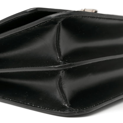 Burberry Calfskin Monogram Embossed Small TB Chain Bag Black 8 of 11