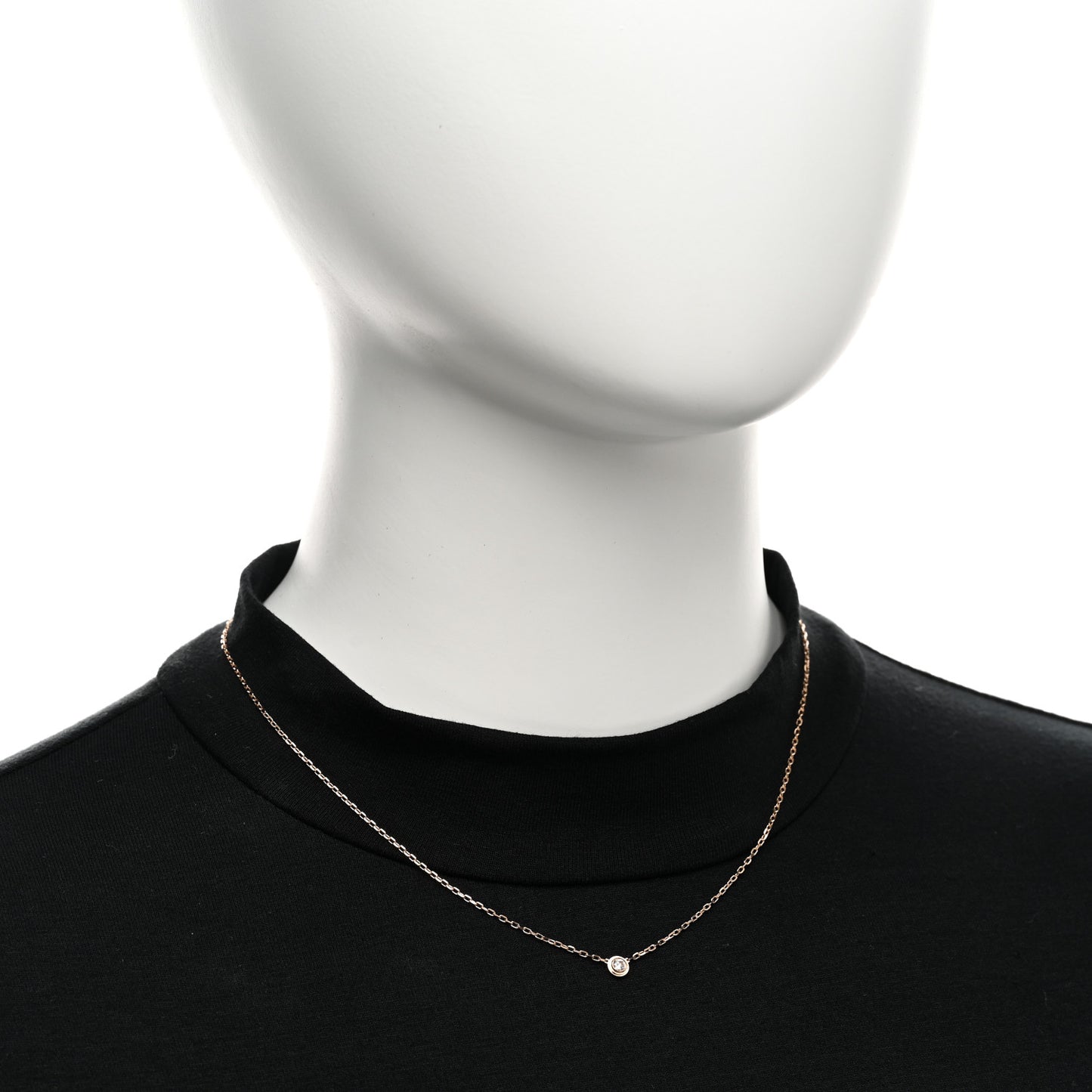 18K Pink Gold Diamond SM D'Amour Pendant Necklace
