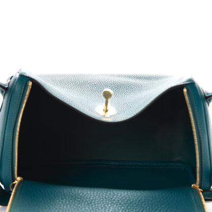 Hermes Taurillon Clemence Lindy 26 Vert Bosphore 5 of 10