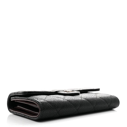 Chanel Caviar Quilted Medium Flap Wallet Black 5 of 9