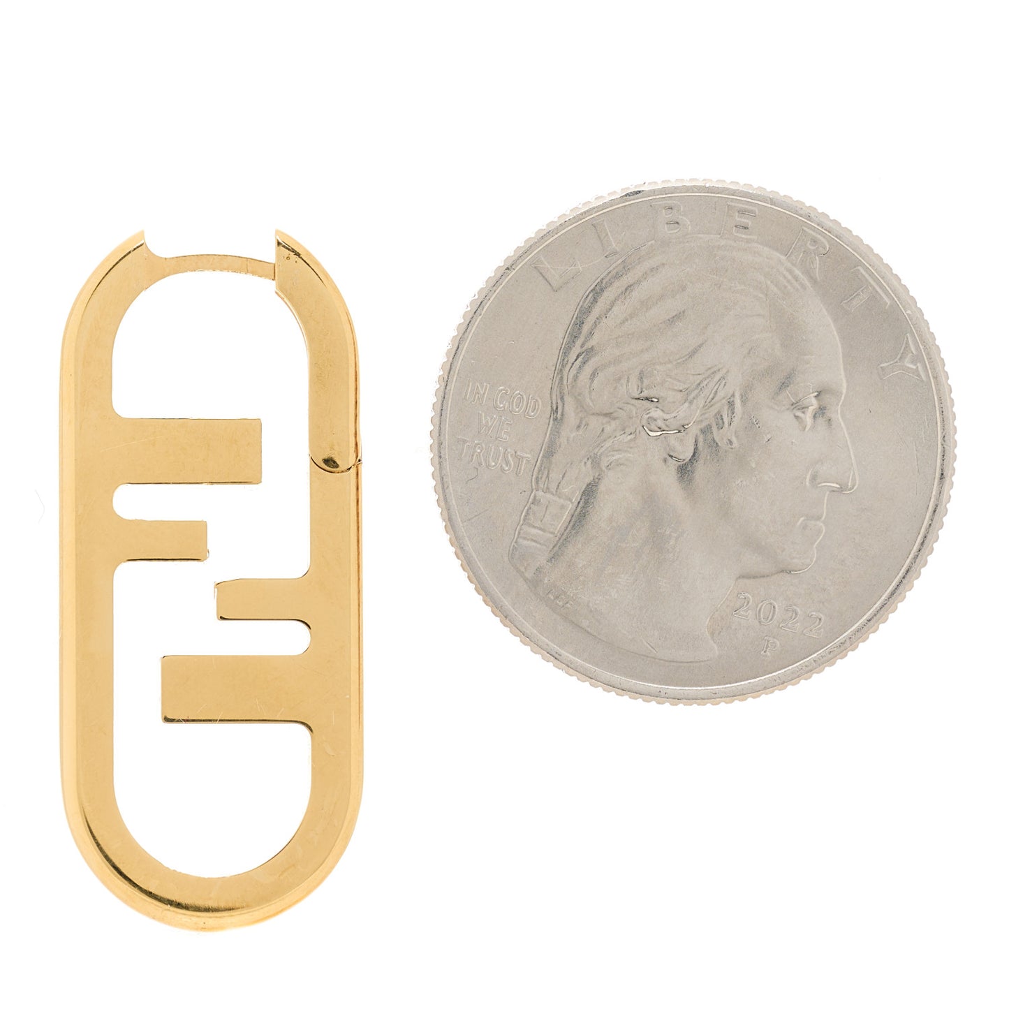 Metal FF O'Lock Single Earring Gold