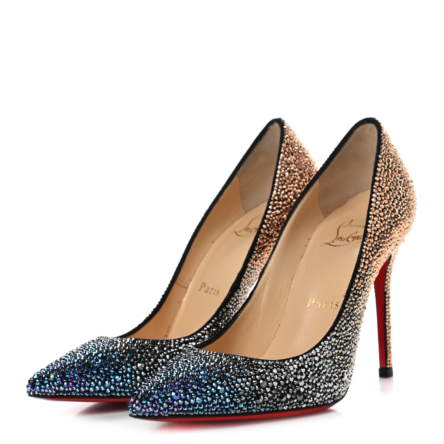 Christian Louboutin Suede Burma Strass Degrade So Kate Pumps 35 Version Multi 3 of 8