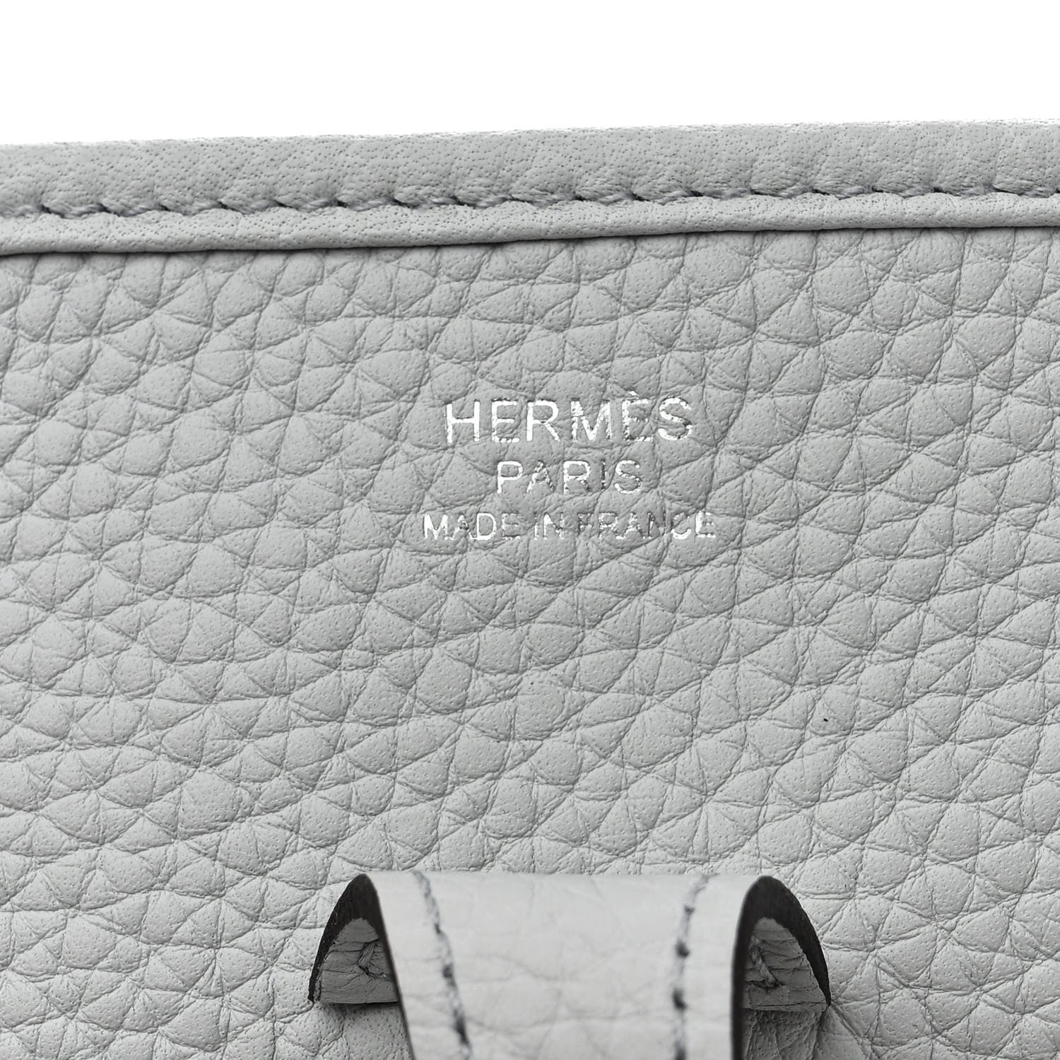 Hermes Taurillon Clemence Evelyne III PM Bleu Pale 6 of 11