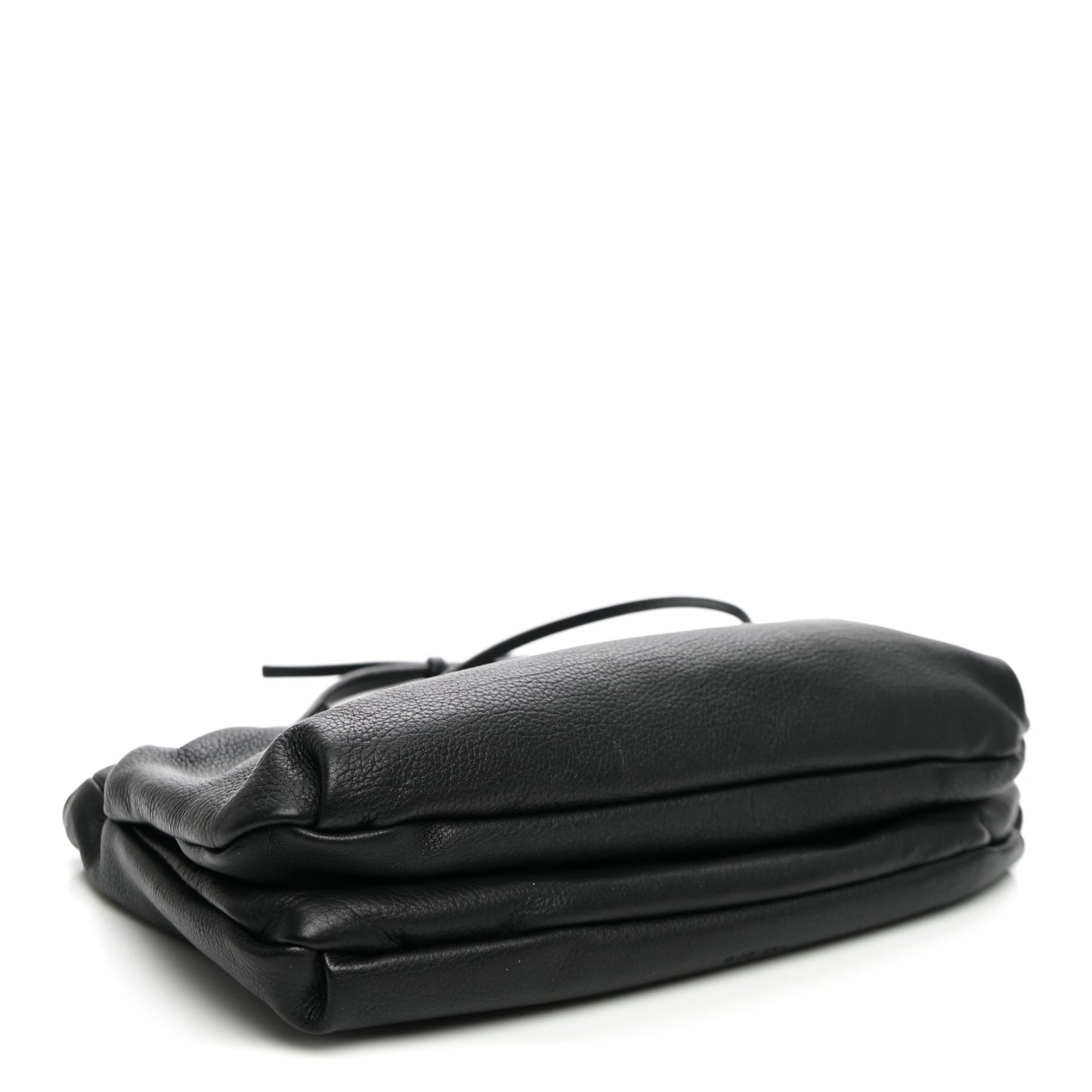 Grained Calfskin Bourse Clutch Black