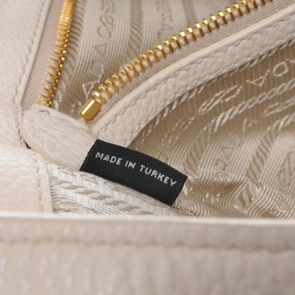 Prada Sacca Vitello Daino Tote Shoulder Bag Talco 8 of 8