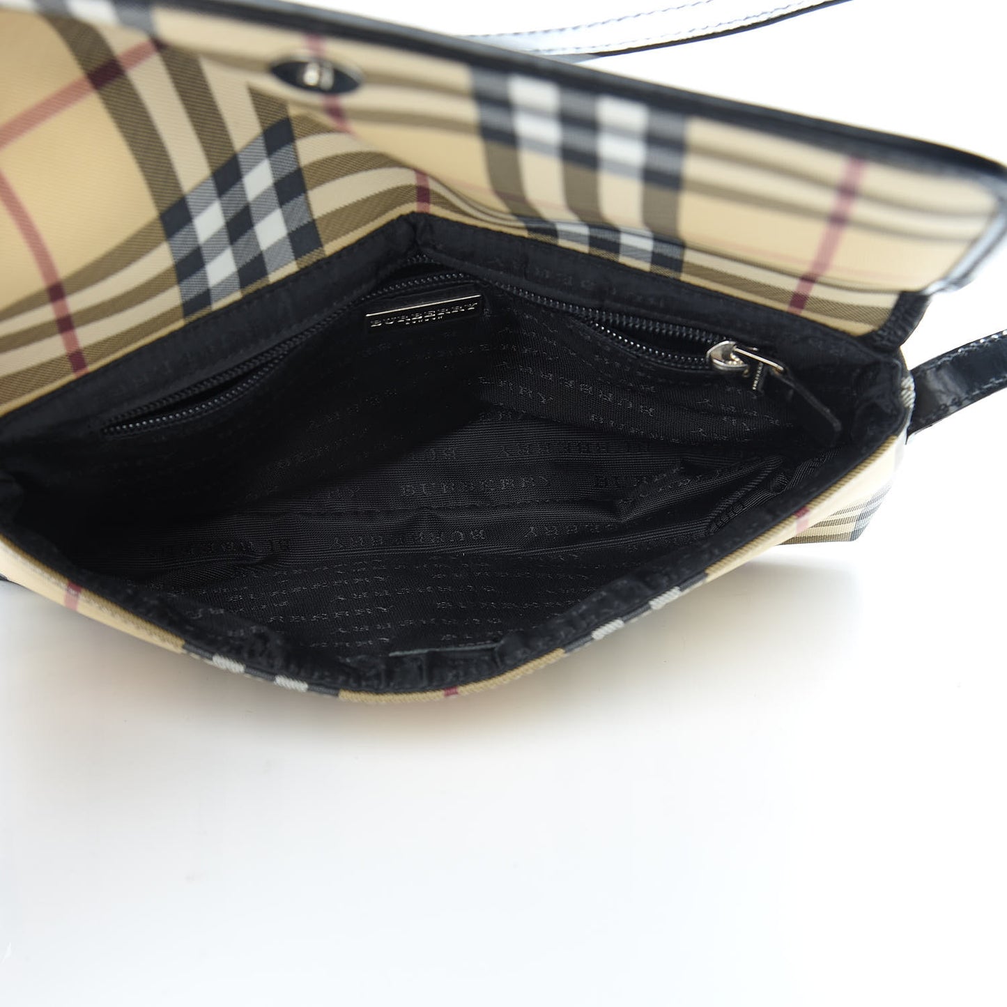 House Check Small Shoulder Bag Black