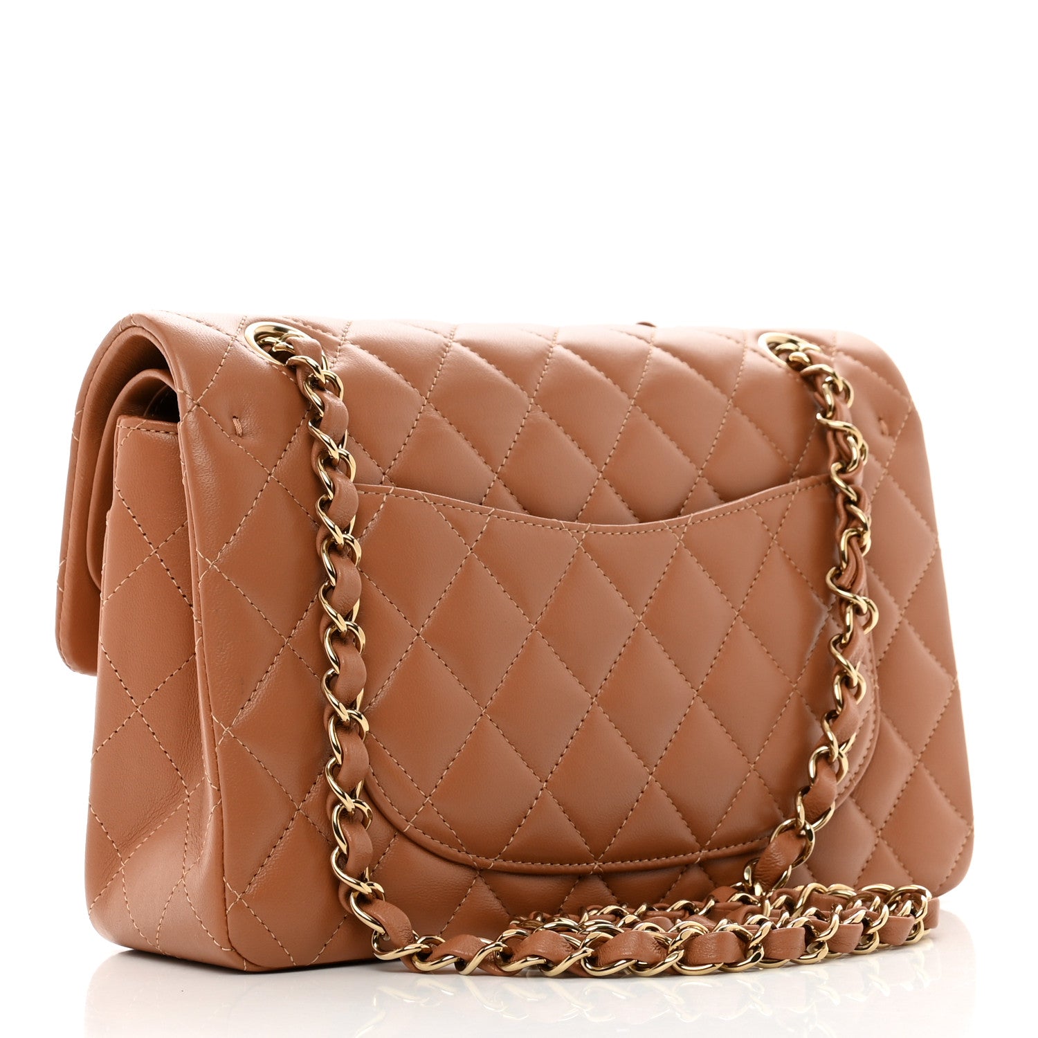 Chanel Lambskin Quilted Small Double Flap Brown 3 of 9