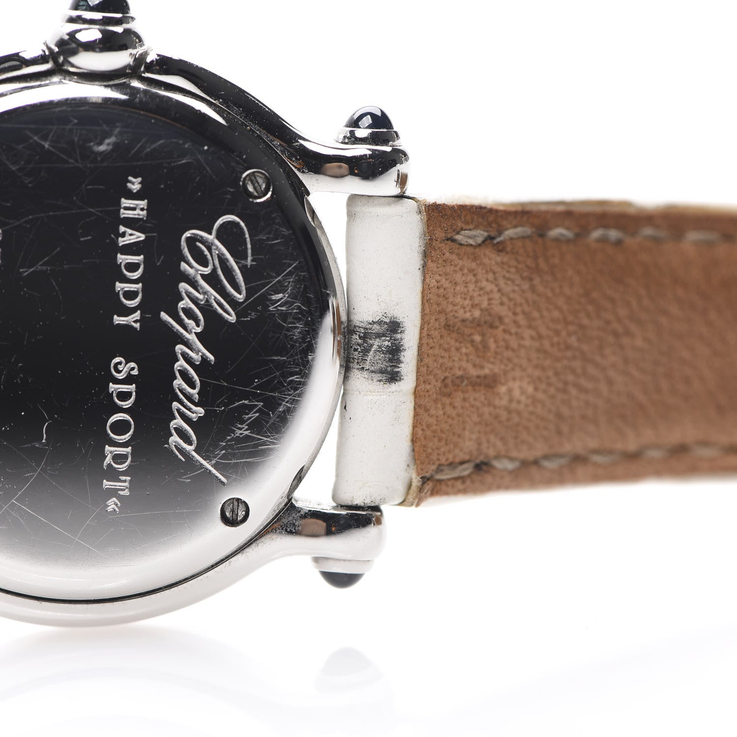 Chopard Stainless Steel Alligator Diamond Mother of Pearl 26mm Happy Sport Moon Star Quartz Watch 8 of 11