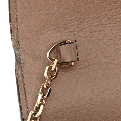 Valentino Garavani Pebbled Calfskin Rockstud Envelope Wallet on Chain Poudre 11 of 12