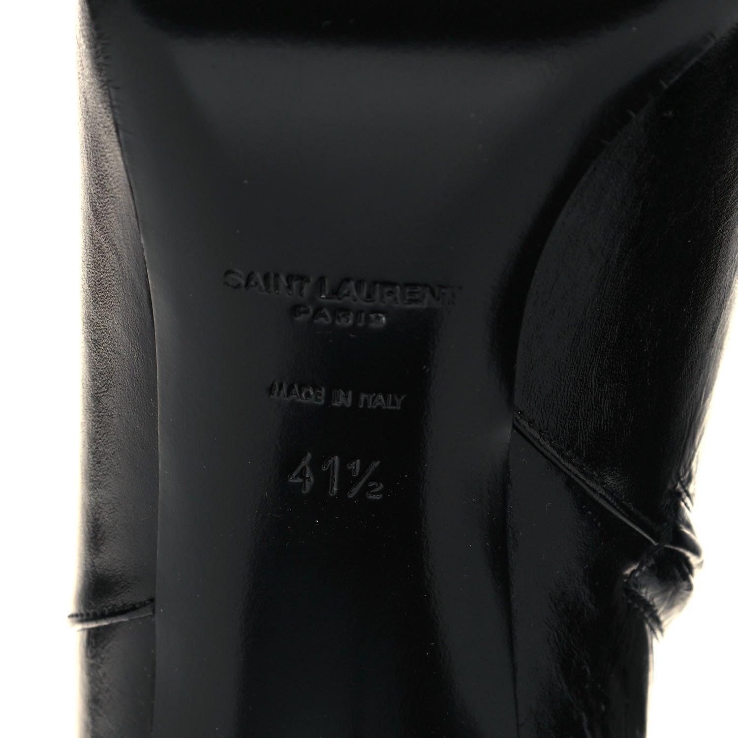 Saint Laurent Calfskin Loulou 70 Uniform Ankle Boots 41.5 Black 6 of 10
