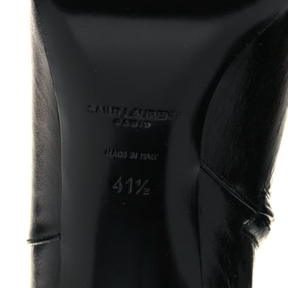 Saint Laurent Calfskin Loulou 70 Uniform Ankle Boots 41.5 Black 6 of 10