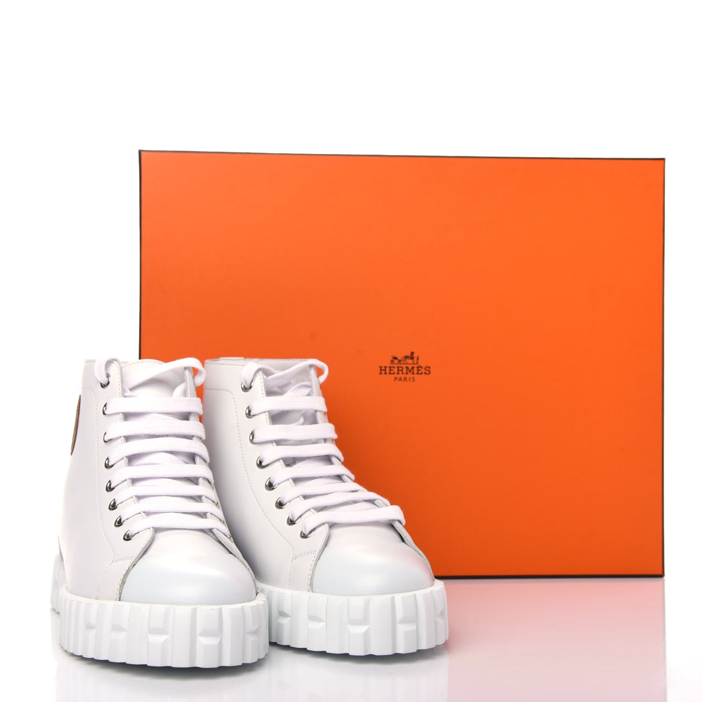 Calfskin Womens Climb Sneakers 37 White