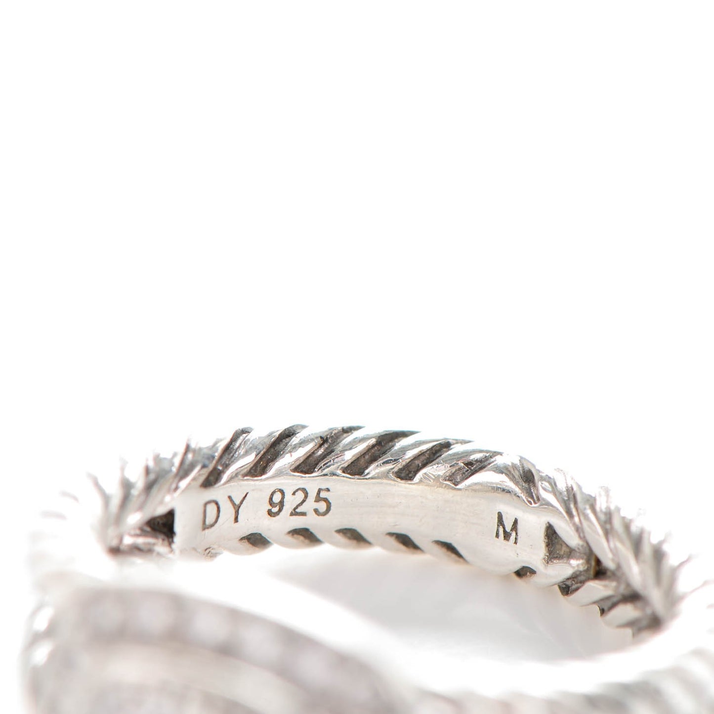 Sterling Silver Diamond 7mm Petite Albion Pave Ring 49 5