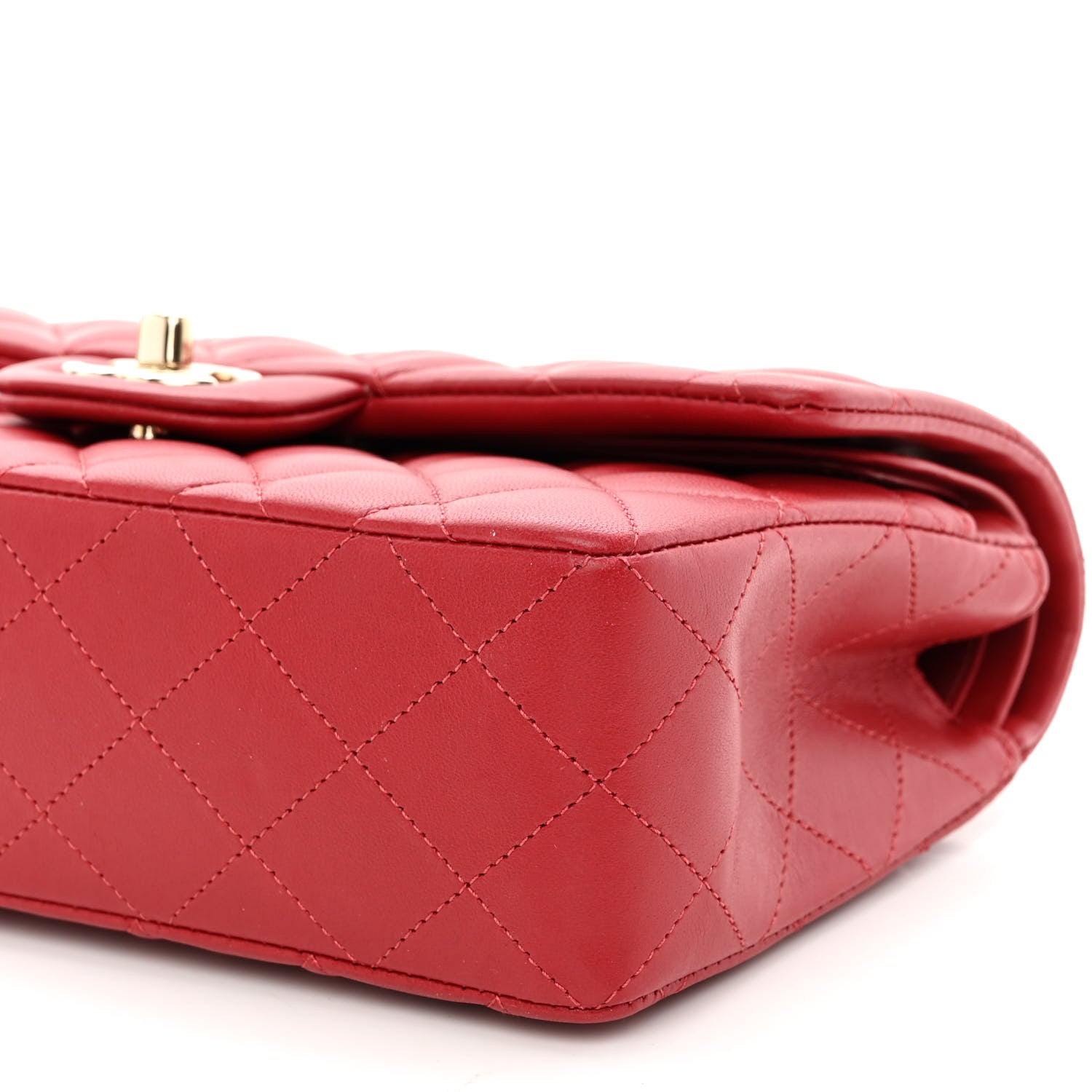 Chanel Lambskin Quilted Small Double Flap Red 10 of 10
