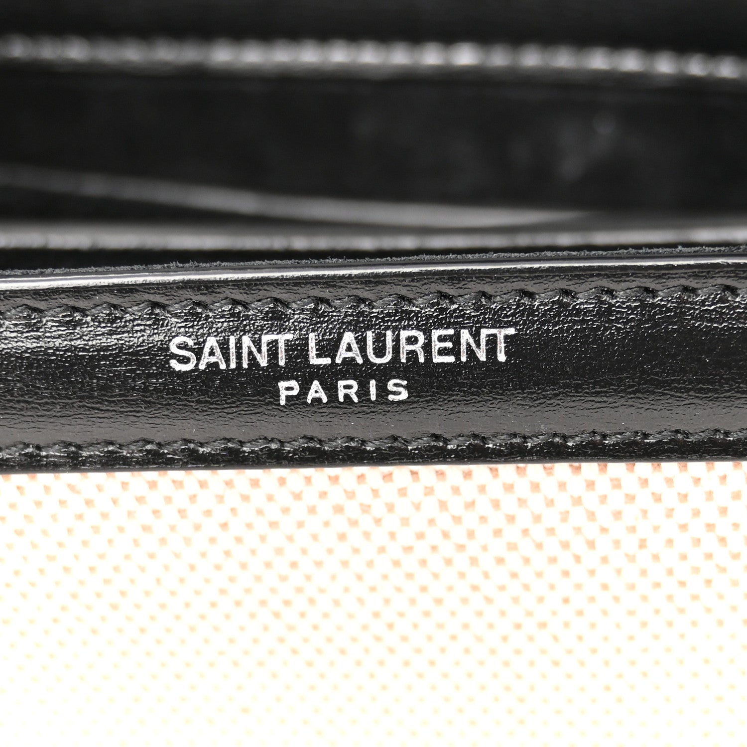 Saint Laurent Canvas Calfskin Mini Classic Monogram Cassandra Top Handle Natural Beige Black 7 of 11