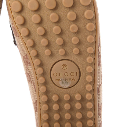 Gucci GG Monogram Suede Mens Driver Loafers 6.5 Beige Ruggine Cuir 6 of 9
