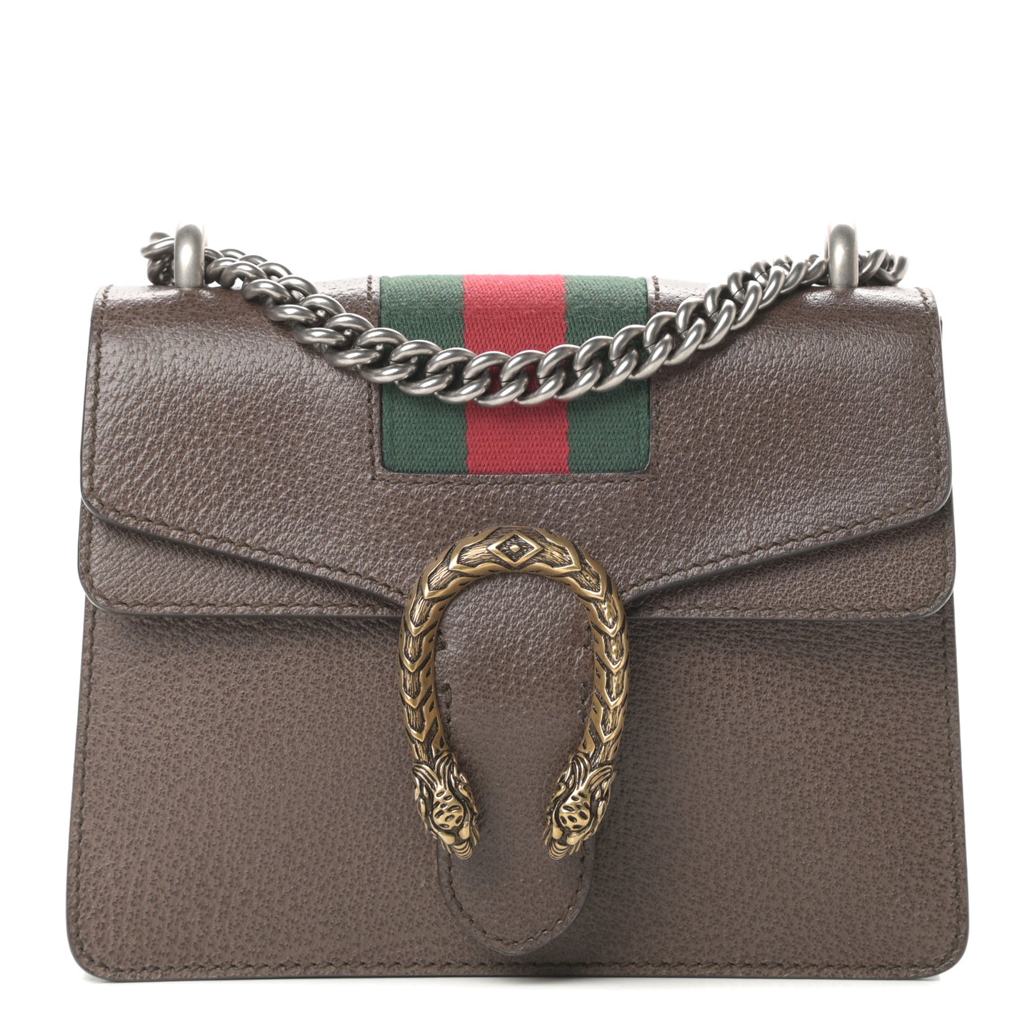 Textured Calfskin Web Mini Dionysus Shoulder Bag New Acero