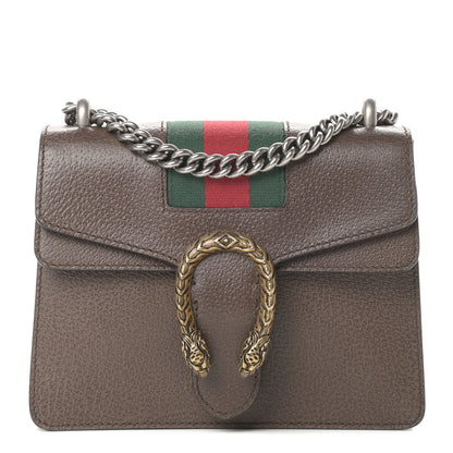 Gucci Textured Calfskin Web Mini Dionysus Shoulder Bag New Acero 1 of 10