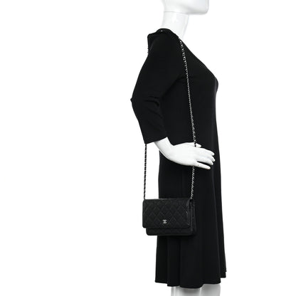 Chanel Caviar Quilted Wallet on Chain WOC Black 2 of 12