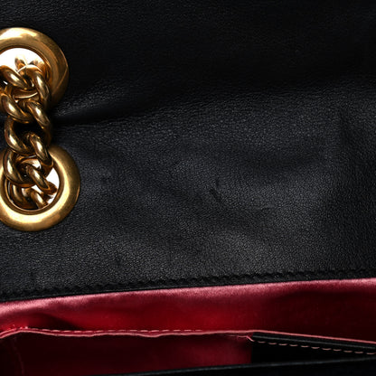 Gucci Velvet Matelasse Mini GG Marmont Shoulder Bag Black 12 of 13