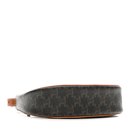 Celine Triomphe Canvas Calfskin Ava Shoulder Bag Tan 4 of 12