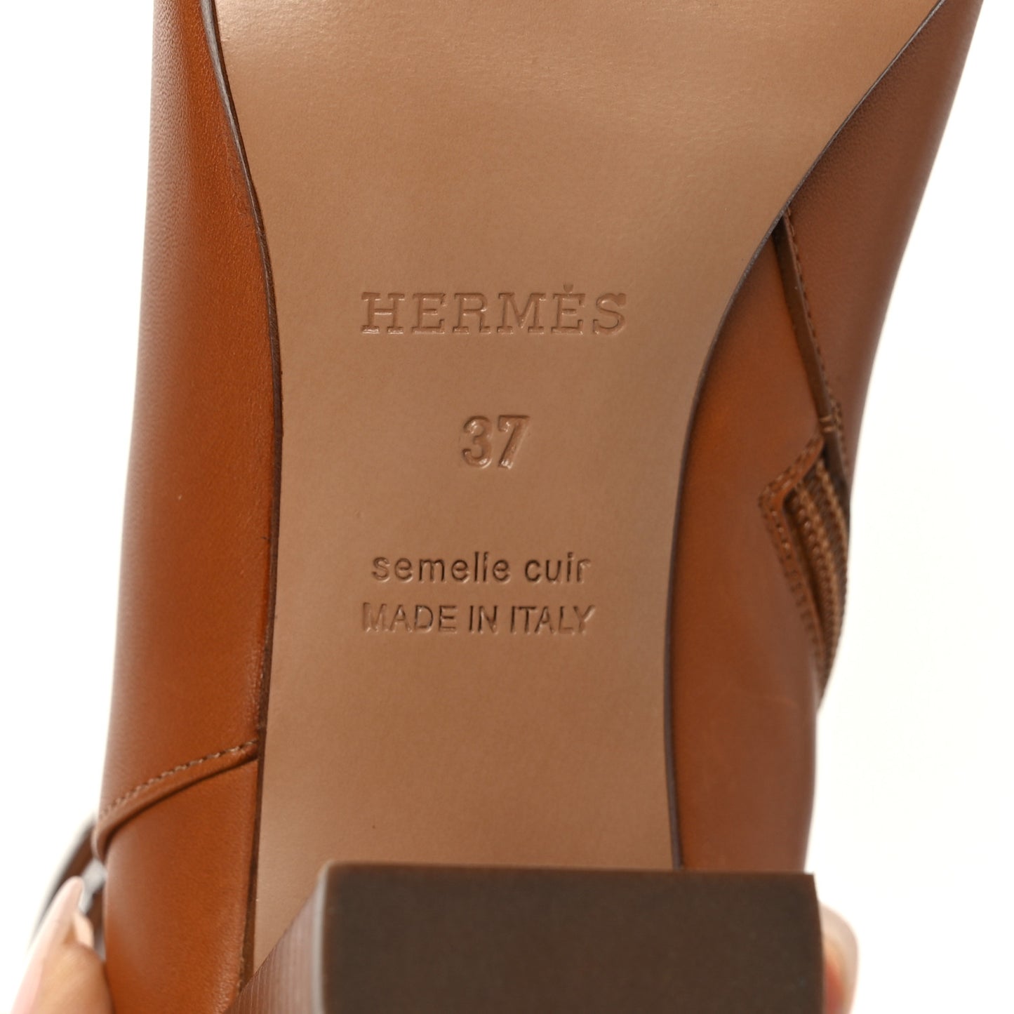 Calfskin Saint Germain Ankle Boots 37 Gold