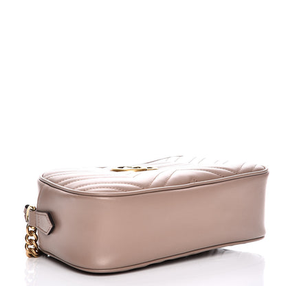 Gucci Calfskin Matelasse Small GG Marmont Chain Shoulder Bag Porcelain Rose 4 of 7
