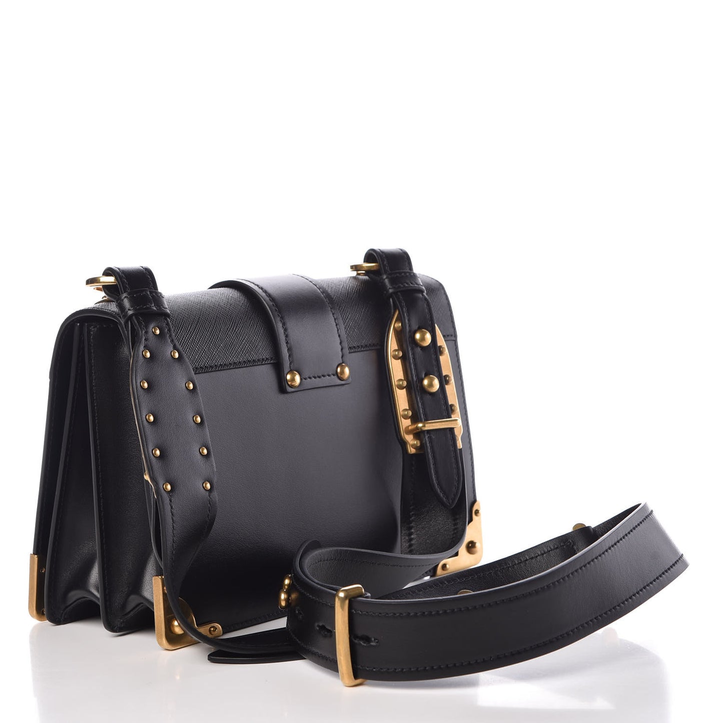 City Calf Saffiano Large Cahier Bag Black