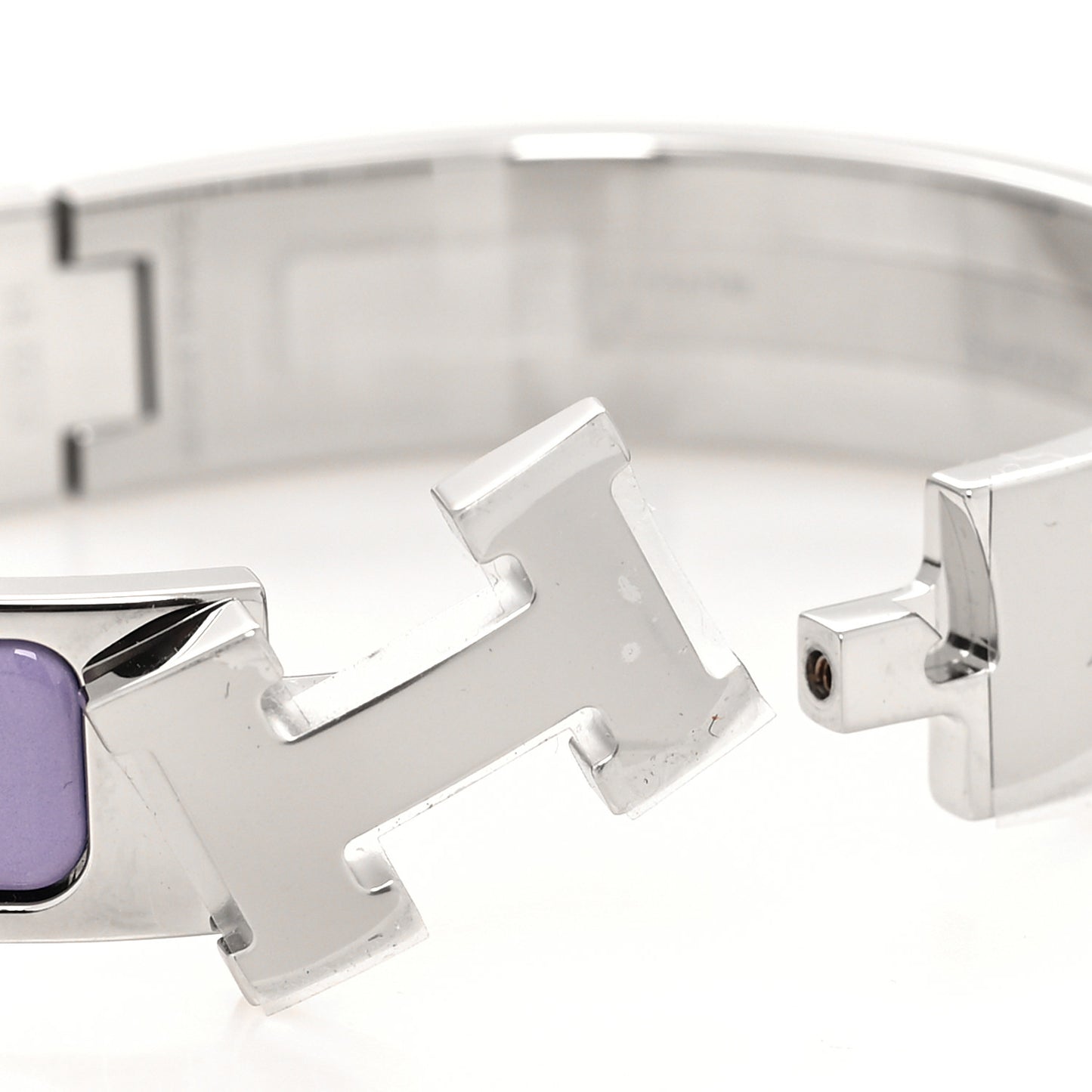 Enamel Narrow Clic Clac H Bracelet PM Lilas