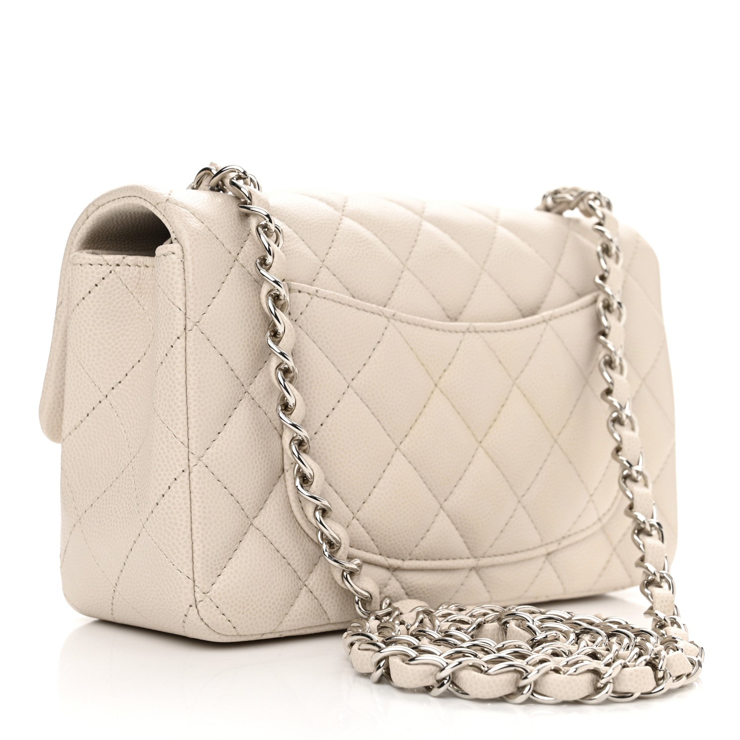 Chanel Caviar Quilted Mini Rectangular Flap Ivory 3 of 10