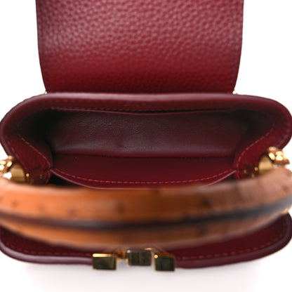 Louis Vuitton Taurillon Ostrich Mini Capucines Griotte Red Honey 5 of 9
