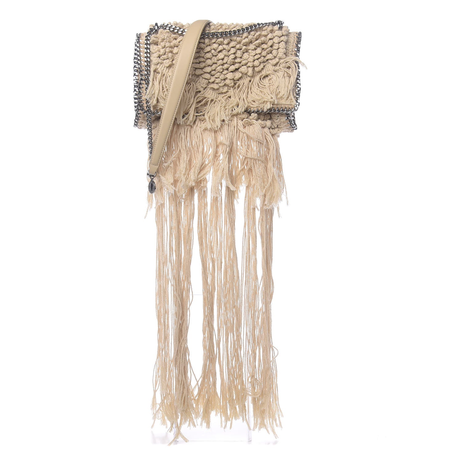 Stella McCartney Macrame Mini Falabella Shoulder Bag Egg White 1 of 11