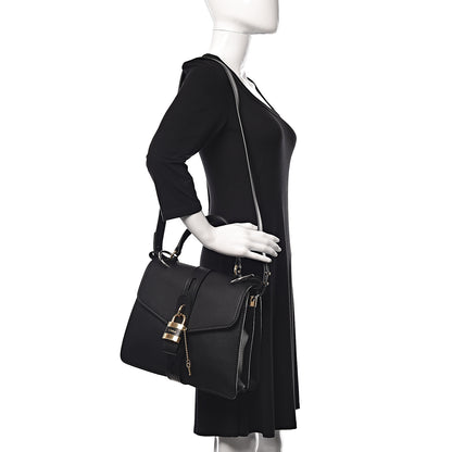 Chloe Grained Calfskin Medium Aby Day Shoulder Bag Black 2 of 9