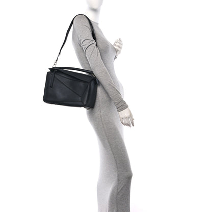 Loewe Calfskin Medium Puzzle Bag Black 2 of 9