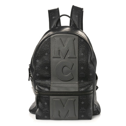 MCM Visetos Medium Stark Logo Stripe Backpack Black 1 of 13