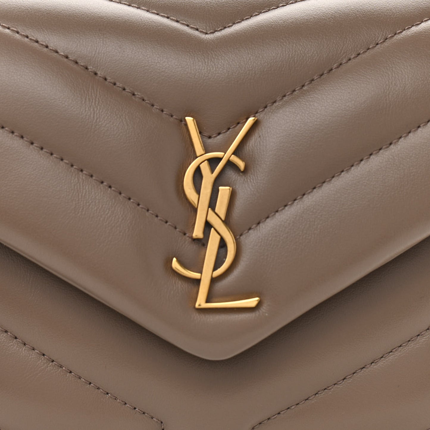 Calfskin Y Quilted Monogram Toy Loulou Crossbody Bag Taupe