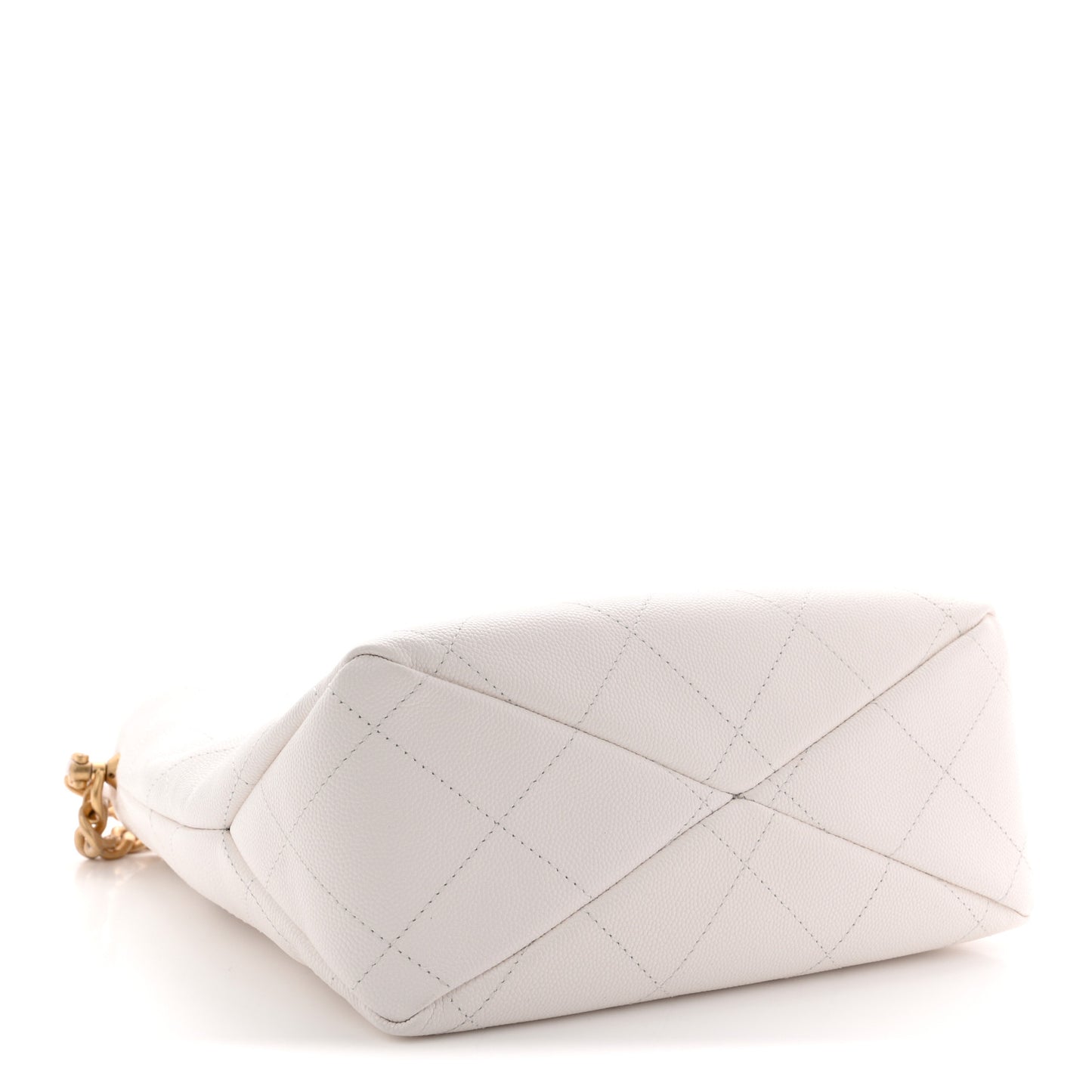 Caviar Quilted Hobo White