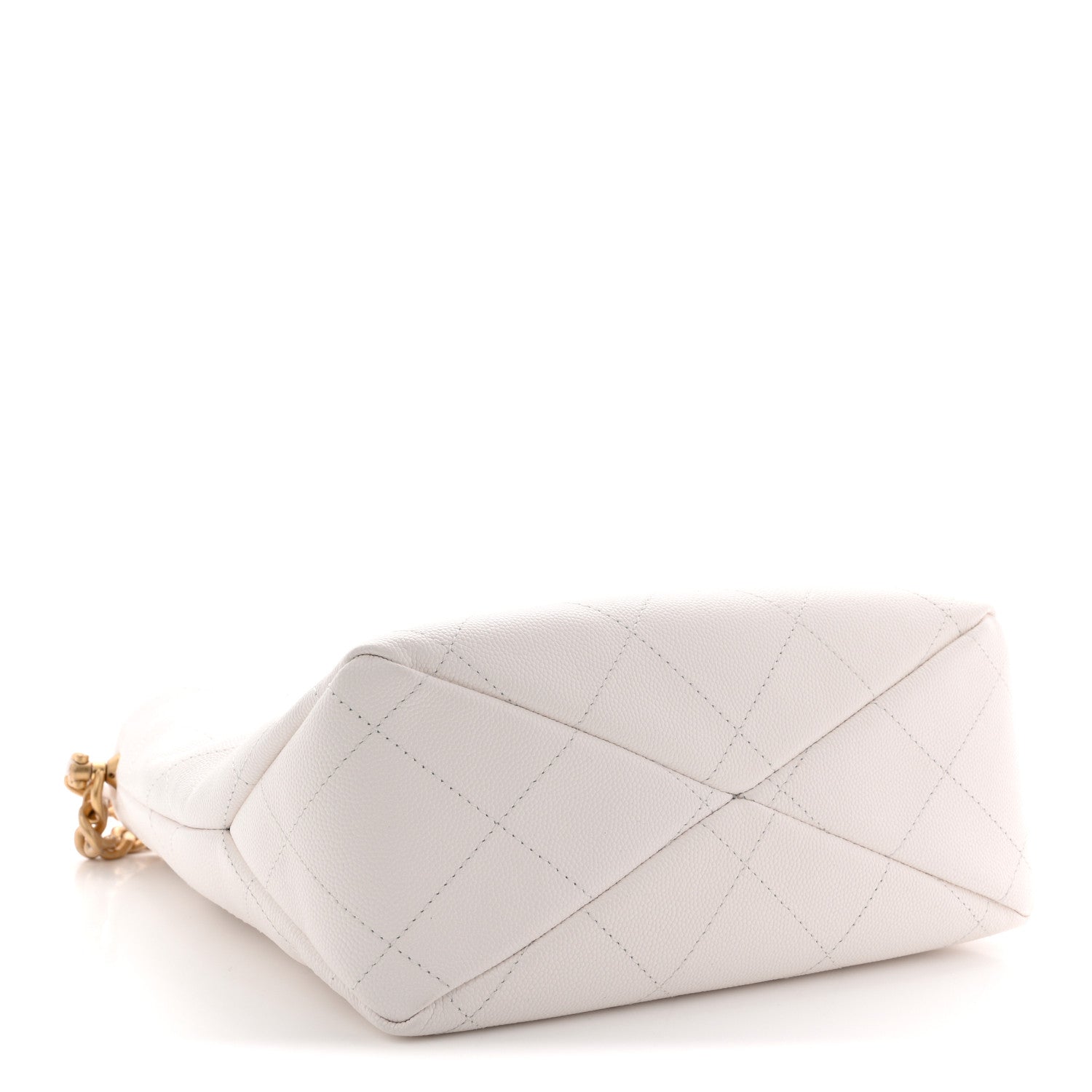 Chanel Caviar Quilted Hobo White 5 of 11