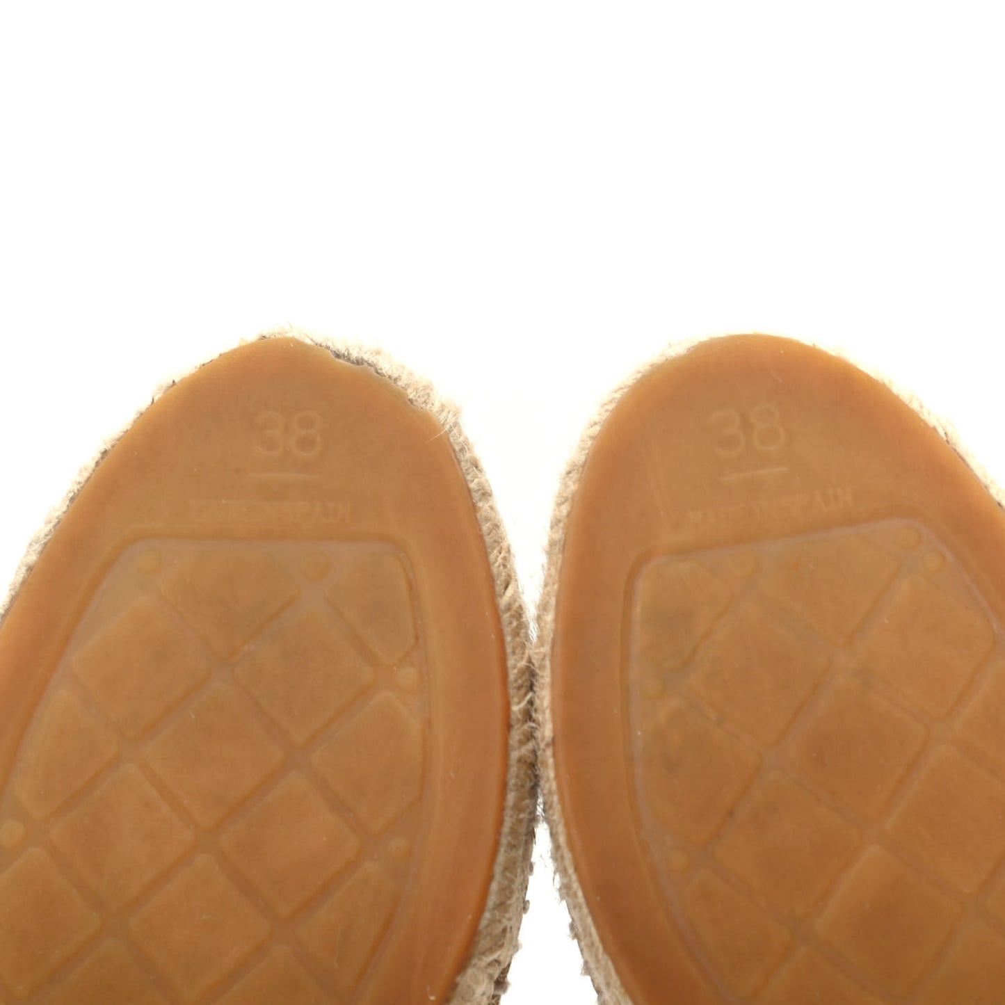 Lambskin CC Espadrilles 38 Beige Black