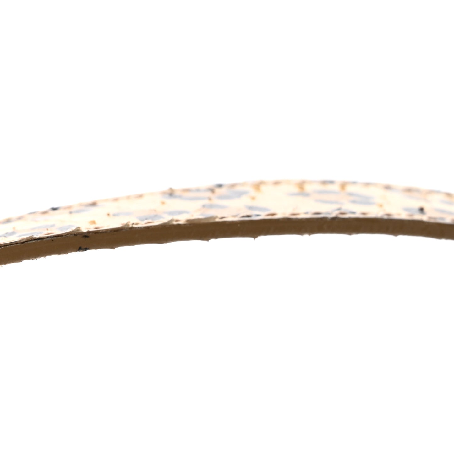 Snakeskin Leopard Print Baguette Beige