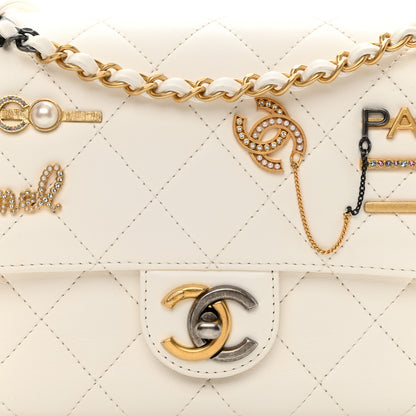 Chanel Lambskin Quilted Small Coco Clips Single Flap White 8 of 10
