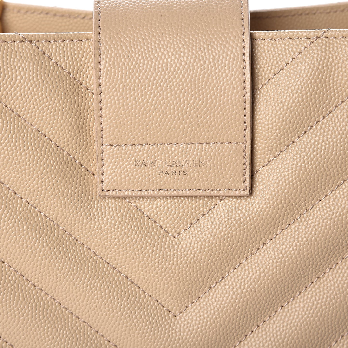 Grain De Poudre Matelasse Chevron Monogram Shopping Bag Nude Powder