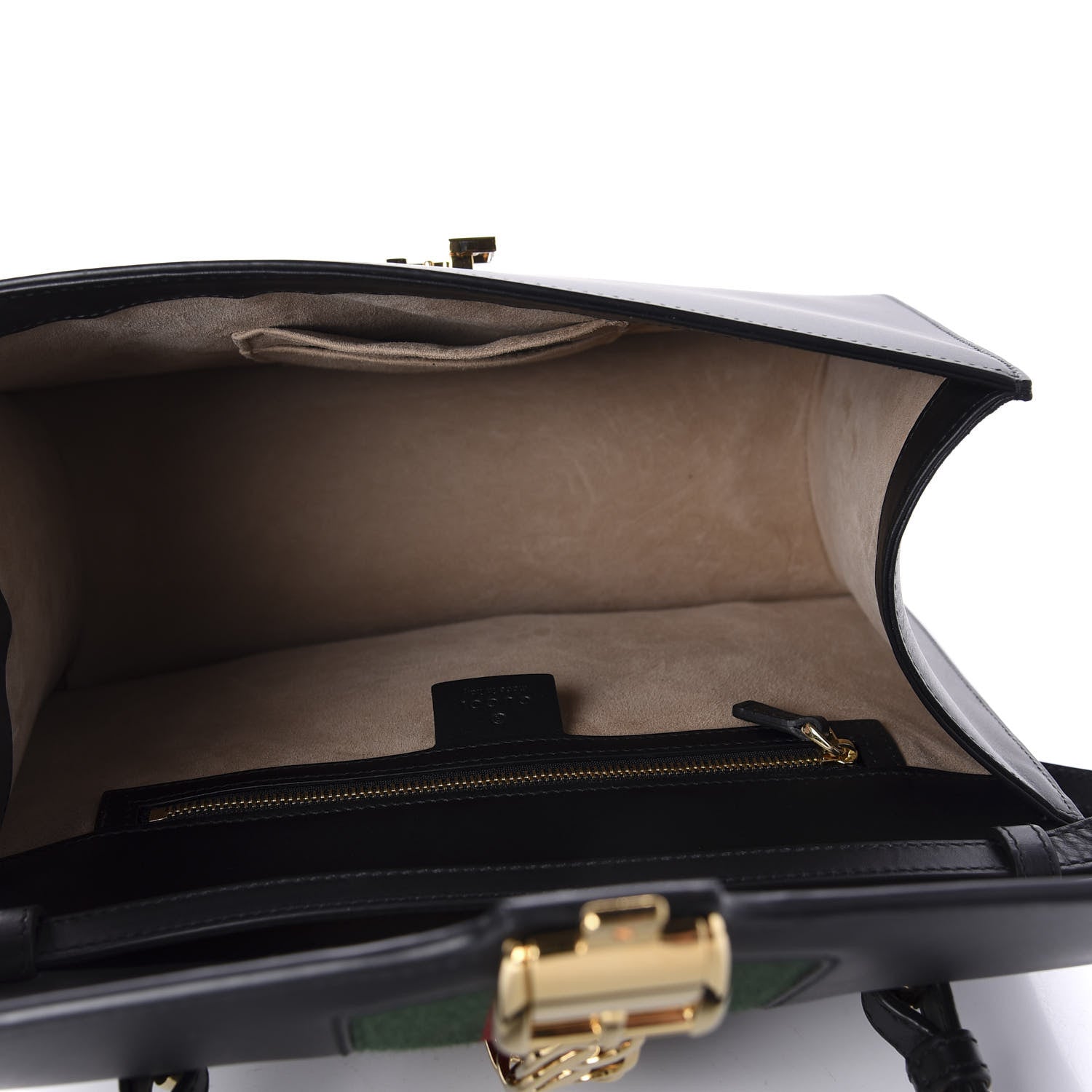 Gucci Calfskin Medium Sylvie Top Handle Bag Black 6 of 11