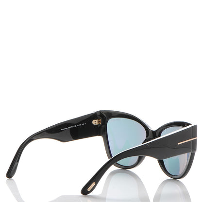 Tom Ford Acetate Anoushka Cat Eye Sunglasses TF371 Black 4 of 9