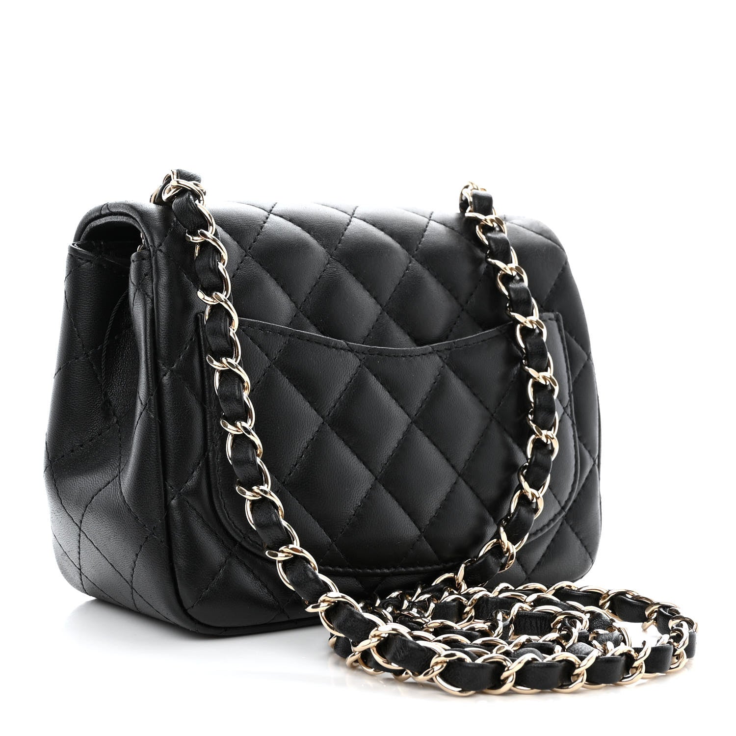 Chanel Lambskin Quilted Mini Square Flap Black 3 of 10