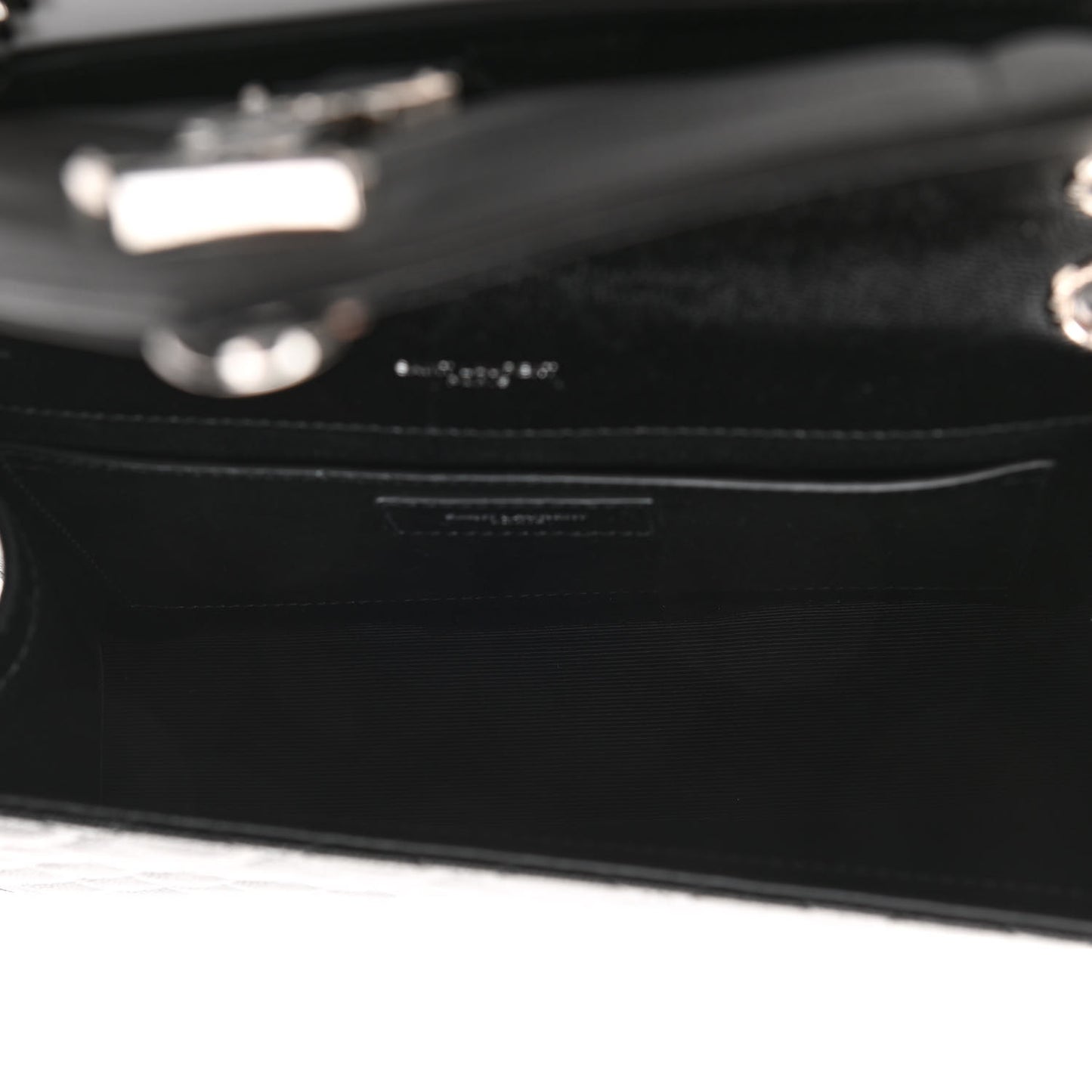 Grain De Poudre Textured Mixed Matelasse Triquilt Medium Monogram Satchel Black