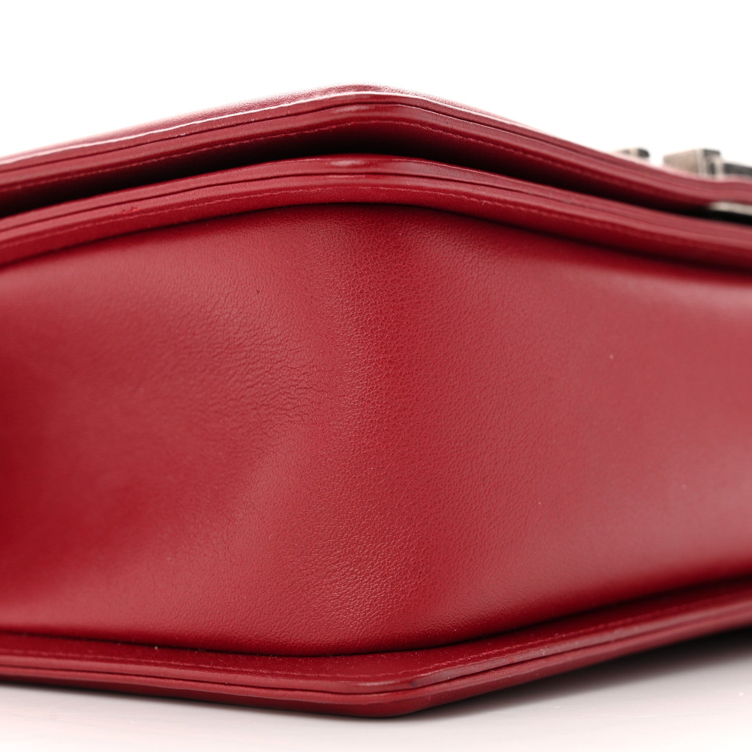 Chanel Calfskin Chevron Quilted Medium Boy Flap Dark Red 9 of 12
