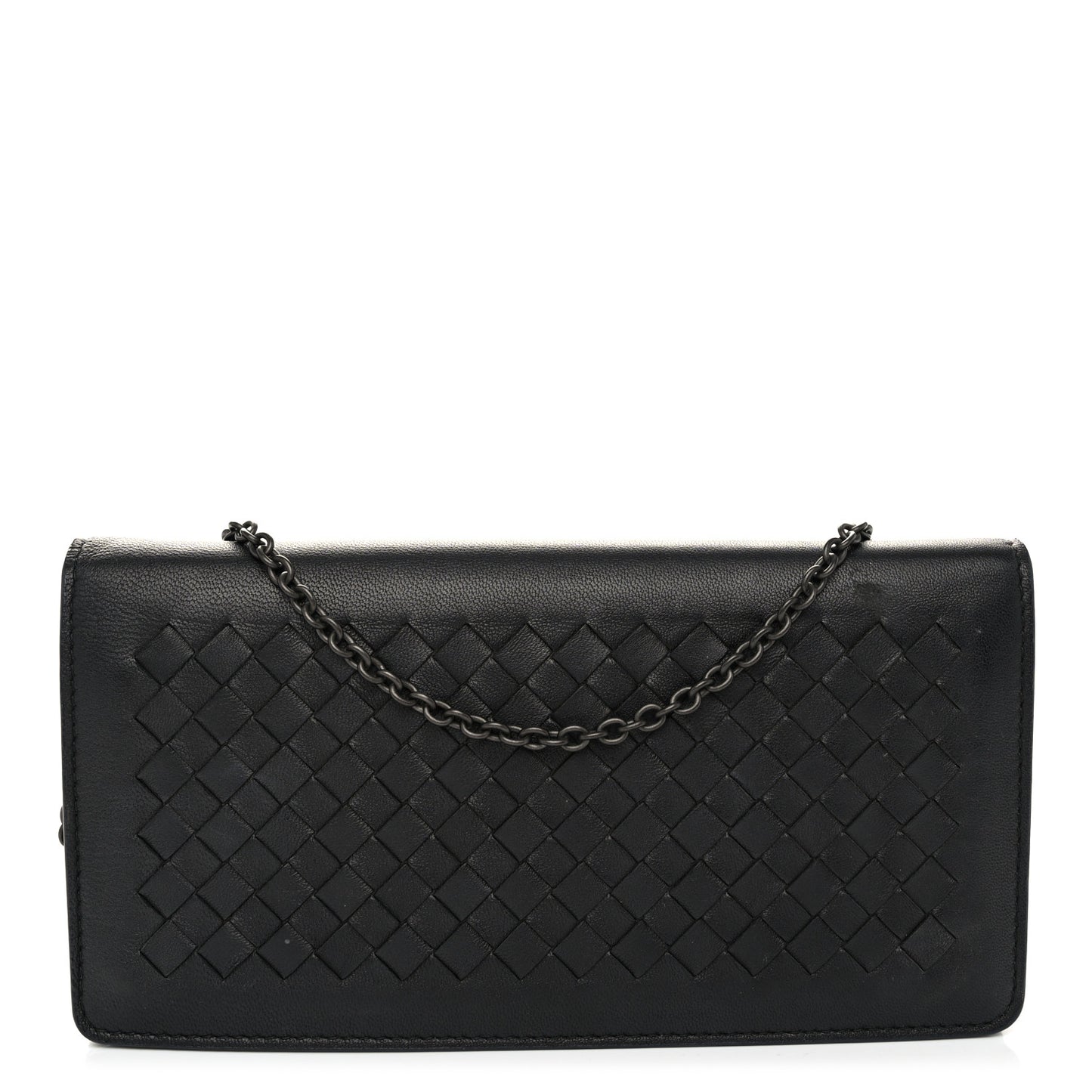 Nappa Intrecciato Continental Wallet on Chain Black
