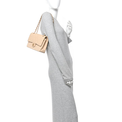 Chanel Lambskin Quilted Medium Double Flap Beige 2 of 12