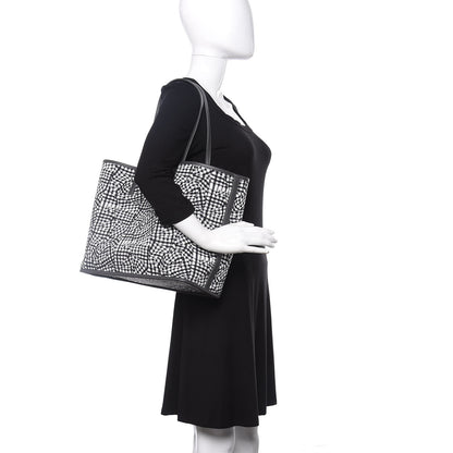 MCM Visetos Medium Reversible Shopper Tote Phantom Grey 2 of 14